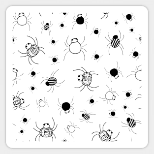 Creepy Crawlie Doodle Spiders Sticker